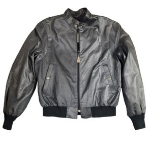 VTG London Fog Men's Black Bomber Jacket Mens 44 Reg